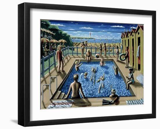 The Swimming Pool, 1989-PJ Crook-Framed Giclee Print