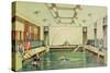 The Swimming Pool Aboard the 'Empress of Japan'-null-Stretched Canvas