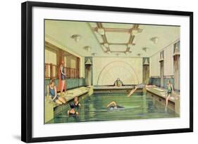 The Swimming Pool Aboard the 'Empress of Japan'-null-Framed Giclee Print