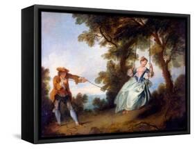 The Swing, 1730-Nicolas Lancret-Framed Stretched Canvas