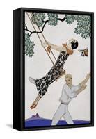The Swing, 1920S-Georges Barbier-Framed Stretched Canvas