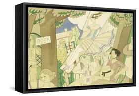 The Swing, circa 1920-Charles Martin-Framed Stretched Canvas