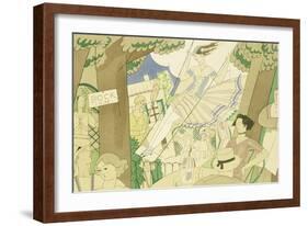 The Swing, circa 1920-Charles Martin-Framed Giclee Print