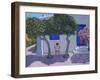 The swing,Rhodes,2020,(oil on canvas)-Andrew Macara-Framed Giclee Print