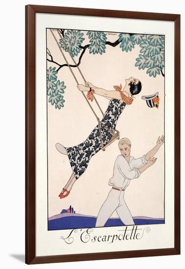 The Swing-Georges Barbier-Framed Giclee Print