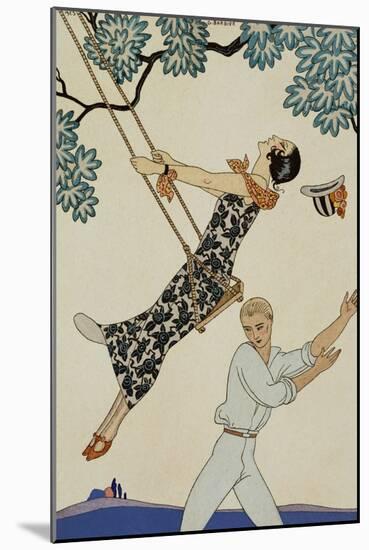 The Swing-Georges Barbier-Mounted Giclee Print