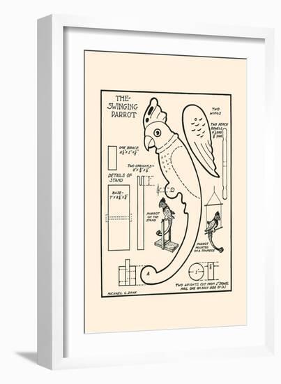The Swinging Parrot-Michael C. Dank-Framed Art Print