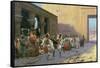 The Sword Dance (La Phyrique)-Jean Leon Gerome-Framed Stretched Canvas