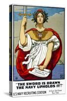 The Sword is Drawn, the Navy Upholds It!-null-Stretched Canvas