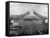 The Sydney Harbour Bridge During Construction in Sydney, New South Wales, Australia-null-Framed Stretched Canvas