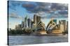 The Sydney Opera House, UNESCO World Heritage Site, and skyline of Sydney at sunset, New South Wale-Michael Runkel-Stretched Canvas