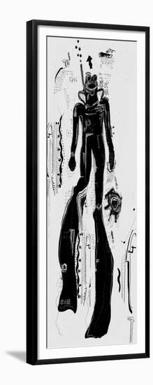 The Symbolic Image of a Diver that Floats to the Surface-Dmitriip-Framed Art Print