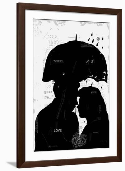 The symbolic image of a man and a woman who love each other-Dmitriip-Framed Art Print