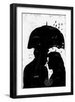 The symbolic image of a man and a woman who love each other-Dmitriip-Framed Art Print