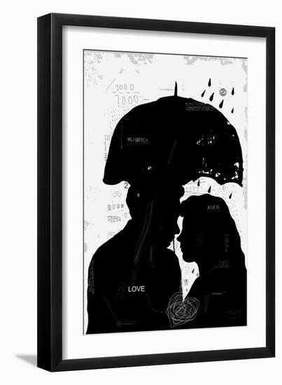 The symbolic image of a man and a woman who love each other-Dmitriip-Framed Art Print