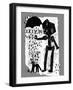 The Symbolic Image of a Robot with an Umbrella and a Cat-Dmitriip-Framed Art Print