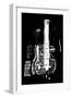 The Symbolic Image of an Acoustic Guitar on a Black Background-Dmitriip-Framed Art Print