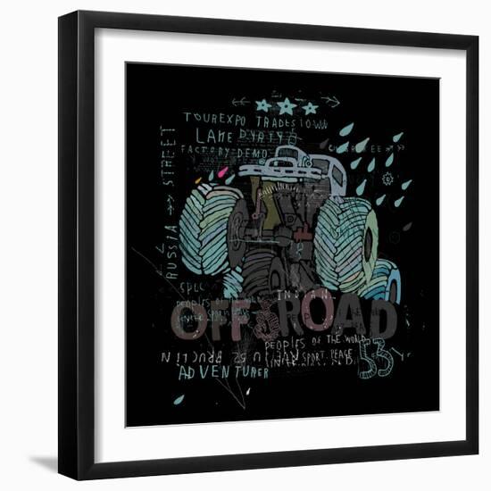 The Symbolic Image of an SUV with Big Wheels-Dmitriip-Framed Art Print