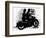 The Symbolic Image of the Motorcycle on Which the Man and Woman-Dmitriip-Framed Art Print