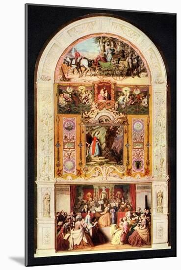 The Symphony 1852 painting-Moritz Ludwig von Schwind-Mounted Giclee Print