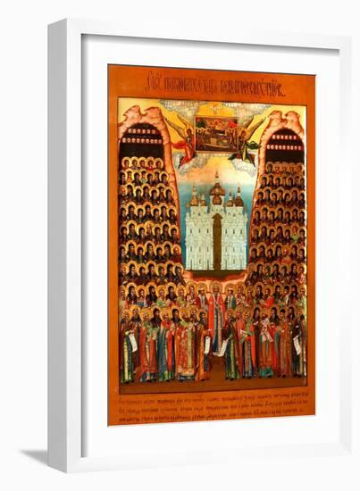 The Synaxis of the Saints of the Kiev Caves-null-Framed Giclee Print