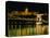 The Szechenyi Chain Bridge and the Royal Palace at Night, Budapest, Hungary-Jonathan Smith-Stretched Canvas