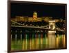 The Szechenyi Chain Bridge and the Royal Palace at Night, Budapest, Hungary-Jonathan Smith-Framed Photographic Print