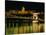 The Szechenyi Chain Bridge and the Royal Palace at Night, Budapest, Hungary-Jonathan Smith-Stretched Canvas