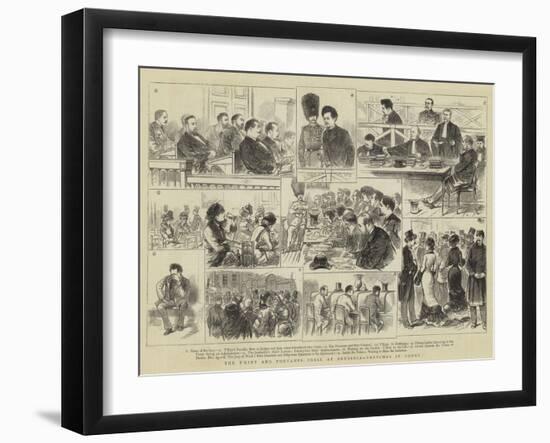 The T'Kint and Fortamps Trial at Brussels, Sketches in Court-null-Framed Giclee Print