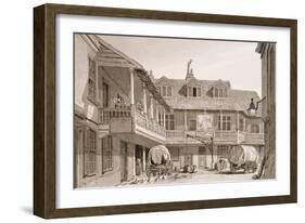 The Tabard Inn on Borough High Street, Southwark, London, 1827-John Chessell Buckler-Framed Giclee Print