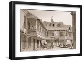 The Tabard Inn on Borough High Street, Southwark, London, 1827-John Chessell Buckler-Framed Giclee Print