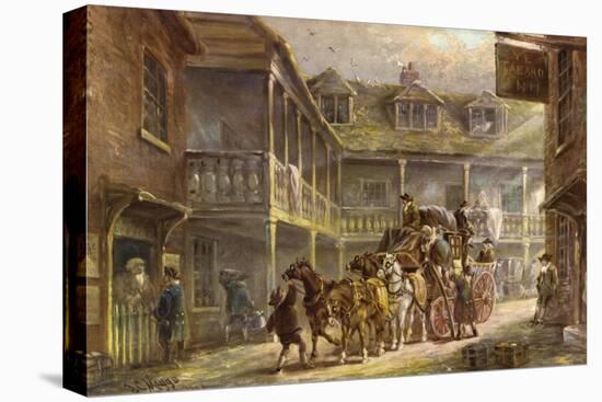 The Tabard Inn, Soutwark, London-J.C. Maggs-Stretched Canvas