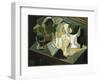 The Table in Front of the Building; La Table Devant Le Battiment, 1919-Juan Gris-Framed Giclee Print