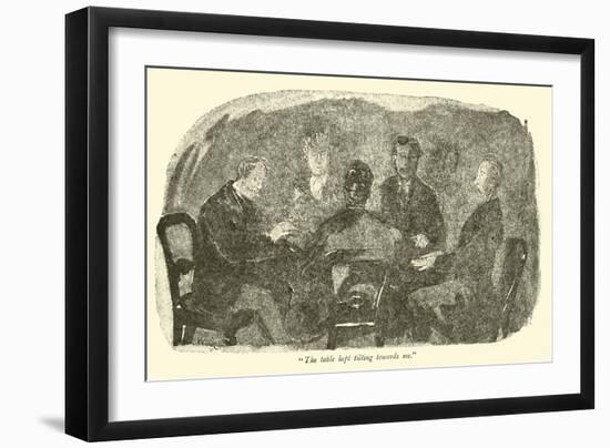 "The Table Kept Tilting Towards Me"-Weedon Grossmith-Framed Giclee Print