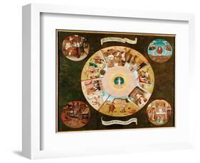 The Table of the Seven Capital Fishing(Oil on Panel, 1475-1480)-Hieronymus Bosch-Framed Giclee Print