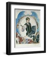 The Tailor, 1918-Boris Mikhajlovich Kustodiev-Framed Premium Giclee Print