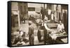 The Tailors' Shop, Alexandra Palace, Illustration from 'German Prisoners in Great Britain'-English Photographer-Framed Stretched Canvas