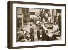 The Tailors' Shop, Alexandra Palace, Illustration from 'German Prisoners in Great Britain'-English Photographer-Framed Giclee Print