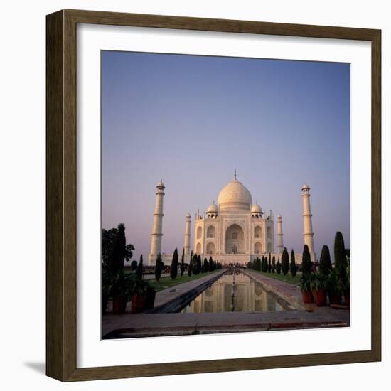 The Taj Mahal at Dawn, Agra, Uttar Pradesh, India-Tony Gervis-Framed Photographic Print