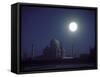 The Taj Mahal at Night with Bright Full Moon-Eliot Elisofon-Framed Stretched Canvas