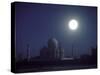 The Taj Mahal at Night with Bright Full Moon-Eliot Elisofon-Stretched Canvas