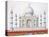 The Taj Mahal (Colour Litho)-German-Stretched Canvas