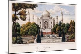 The Taj Mahal from the Garden, C.1840 (Pen and Grey Ink, W/C, Heightened with Touches of White,)-null-Mounted Giclee Print