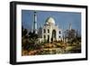 The Taj Mahal in Agra (India) Marble Mausoleum Built in 1632 - 1644-null-Framed Photo