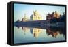 The Taj Mahal Reflected in the Yamuna River-Doug Pearson-Framed Stretched Canvas