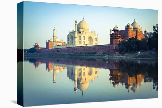 The Taj Mahal Reflected in the Yamuna River-Doug Pearson-Stretched Canvas