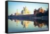 The Taj Mahal Reflected in the Yamuna River-Doug Pearson-Framed Stretched Canvas