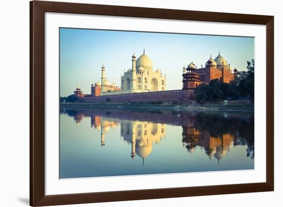 The Taj Mahal Reflected in the Yamuna River-Doug Pearson-Framed Photographic Print