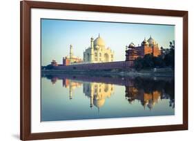 The Taj Mahal Reflected in the Yamuna River-Doug Pearson-Framed Photographic Print