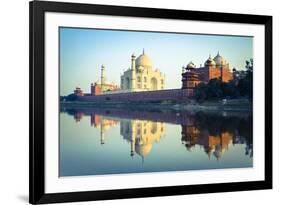 The Taj Mahal Reflected in the Yamuna River-Doug Pearson-Framed Photographic Print